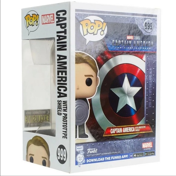 Captain America w/ Prototype Shield NIB vinyl Pop! Entertainment Earth e… - Picture 4 of 5